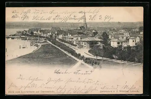 AK Travemünde, Ortsansicht vom Leuchtturm aus