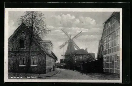 AK Borstel im Altenlande, Windmühle