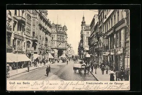 AK Berlin, Friedrichstrasse mit Passage