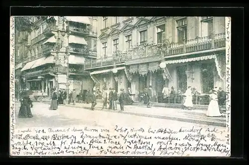 AK Berlin, Kranzler-Ecke mit Cafe Bauer