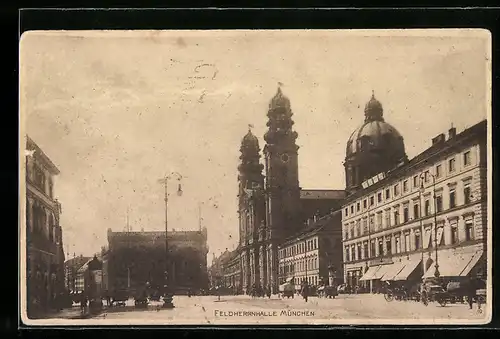 AK München, Partie an der Feldherrnhalle