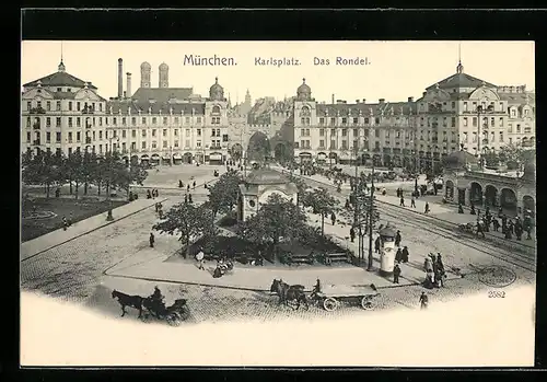 AK München, Karlsplatz, das Rondel