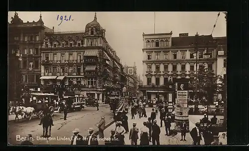 AK Berlin, Unter den LInden, Ecke der Friedrichstrasse