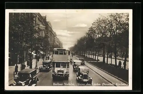 AK Berlin, Unter den Linden (Neustädt. Kirchstr.)