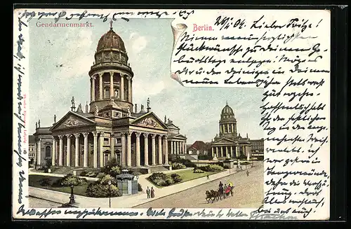 AK Berlin, Gendarmenmarkt mit Strasse