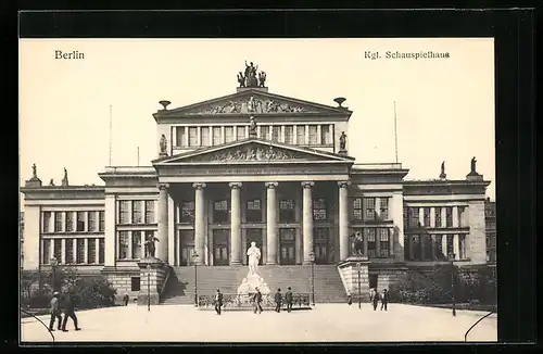 AK Berlin, Blick auf das Kgl. Schauspielhaus am Gendarmenmarkt