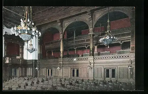 AK Hamburg, Inneres des Rathauses, Bürgerschaftssaal