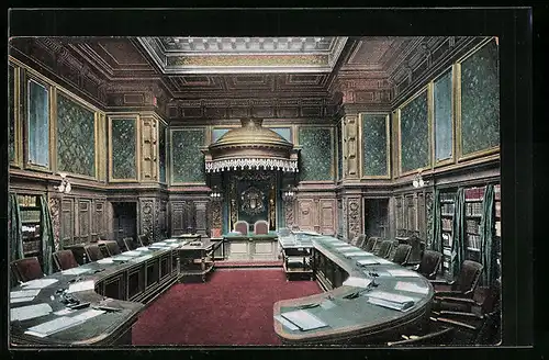 AK Hamburg, Inneres des Rathauses, Senatssaal