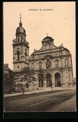 AK München, Ansicht der St. Josefskirche, Josephsplatz