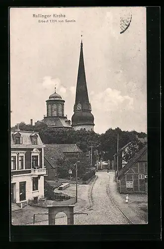 AK Rellingen, Rellinger Kirche, erbaut 1754 von Sonnin