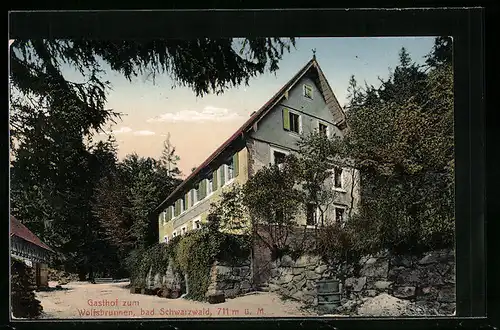 AK Wolfsbrunnen /Schwarzwald, Gasthof zum Wolfsbrunnen