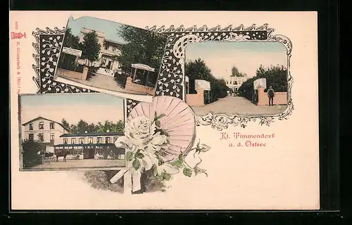 AK Kl. Timmendorf a. d. Ostsee, H. Hüttmann`s Restaurant und Cafe