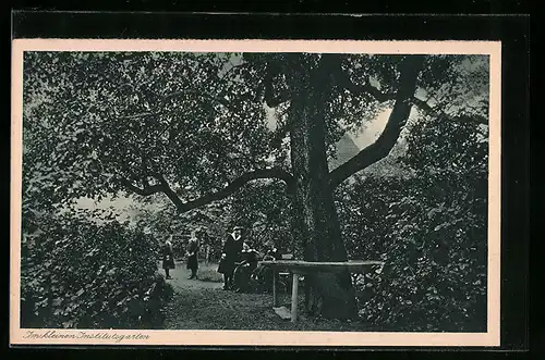 AK Lenzfried / Allgäu, Erziehungs-Institut Lenzfried der Ar. Schulschwestern v. U. L. Fr., kleiner Institutsgarten