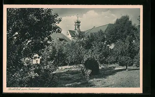 AK Lenzfried / Allgäu, Erziehungs-Institut Lenzfried der Ar. Schulschwestern v. U. L. Fr., Internat mit Park