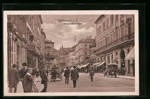 AK Mülhausen i. E., Partie in der Wildemannstrasse