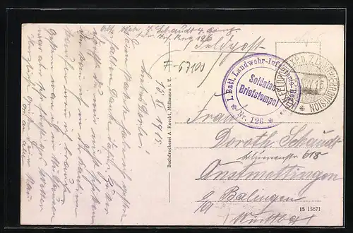 AK Mülhausen i. E., Partie in der Wildemannstrasse