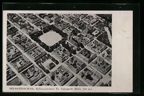 AK Neubreisach /Els., Teilansicht vom Ballon aus