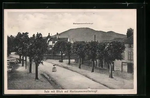 AK Sulz, Strassenpartie mit Hartmannsweilerkopf