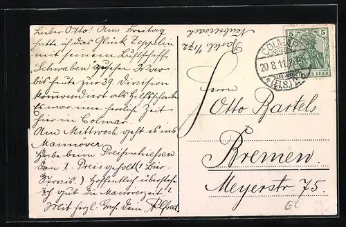 AK Colmar, Rufacherstrasse mit Park Hotel