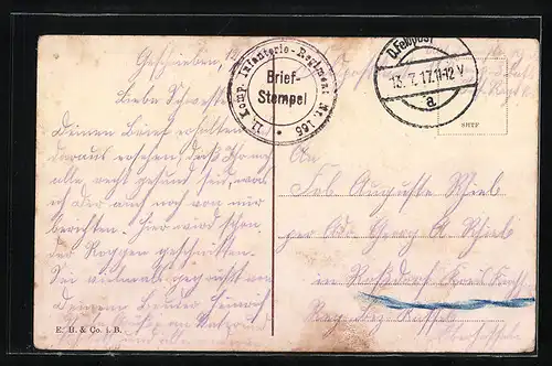 AK Mülhausen i. E., Blick in Kolmarererstrasse