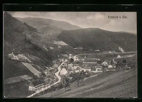 AK Eckirch i. Els., Gesamtansicht aus der Vogelschau