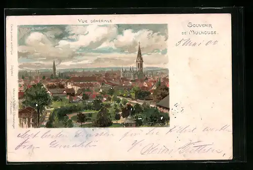 Lithographie Mulhouse, Vue Générale