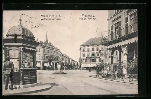 AK Mülhausen i. E., Benjamin Häuser, Wildemannstrasse