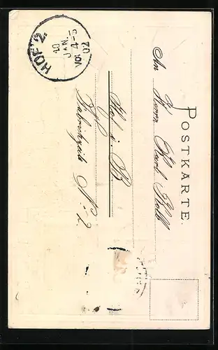 Passepartout-Lithographie Nürnberg, Ansicht der Karlsbrücke, Wappen