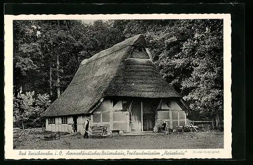 AK Bad Zwischenahn i. O., Ammerländisches Bauernhaus, Freilandmuseum Heuerhaus
