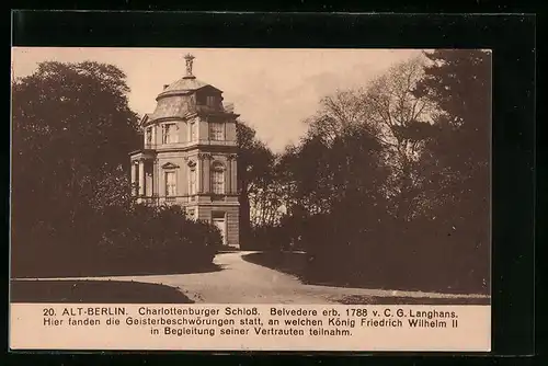 AK Alt-Berlin, Charlottenburger Schloss-Belvedere