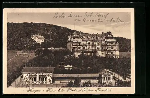 AK Königstein / Taunus, Eden-Hotel und Kurhaus Taunusblick