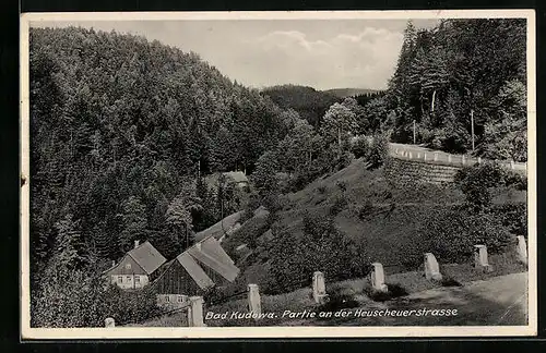 AK Bad Kudowa, Partie an der Heuscheuerstrasse