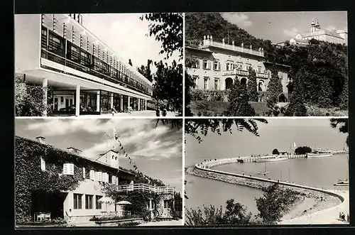 AK Tihany, Vier Ansichten aus dem Ort