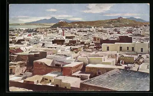 AK Tunis, Gesamtansicht aus der Vogelschau
