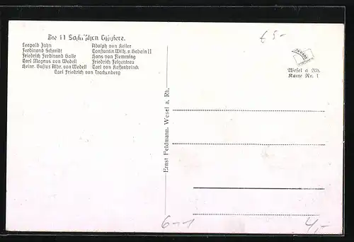 AK Die Verkündigung des Todesurteils an die elf Schill`schen Offiziere in Wesel 1809
