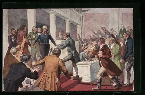 AK Befreiungskriege, General Norck von Wartenburg vor den ostpreussischen Ständen 1813