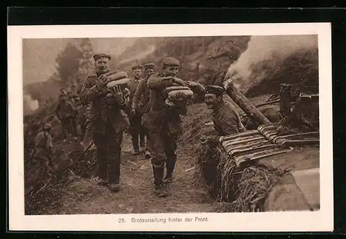 AK 1. Weltkrieg, Brotausstellung hinter der Front