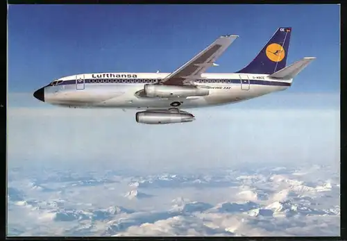 AK Flugzeug Boeing 737 City Jet der Lufthansa über den Wolken