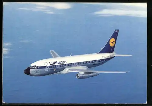 AK Flugzeug Boeing 737 City Jet der Lufthansa in der Luft