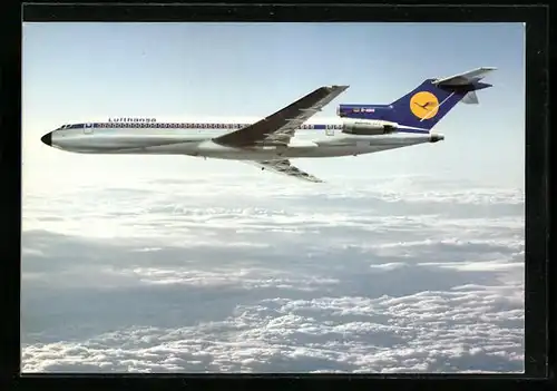 AK Flugzeug Boeing 737 Europa Jet der Lufthansa über den Wolken