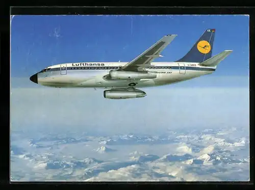 AK Flugzeug Boeing 737 City Jet der Lufthansa über den Wolken