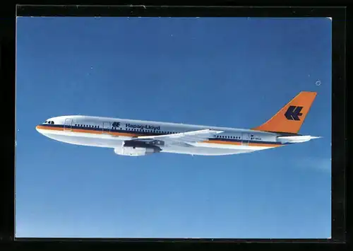 AK Flugzeug Airbus A-300 B4 von Hapag-Lloyd im Flug