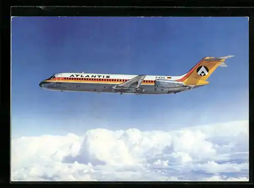 AK Flugzeug DC-9 /32 von Atlantis über den Wolken
