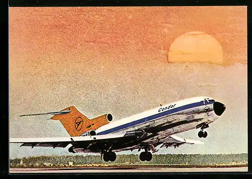 AK Flugzeug Boeing 727-30 Europa-Jet von Condor beim Landen