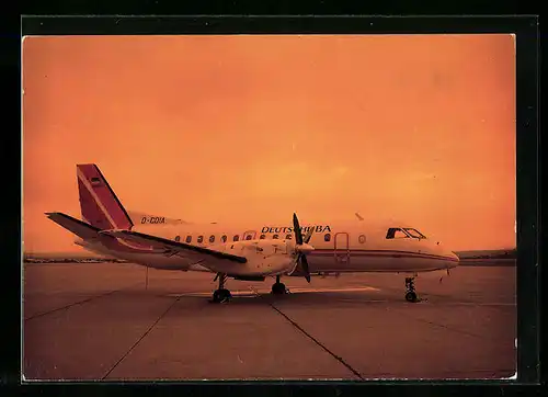 AK Flugzeug Saab 340 von Deutsche BA auf dem Flughafen