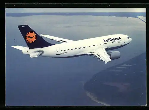 AK Flugzeug Airbus A 310-300 der Lufthansa im Flug