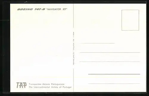 AK Flugzeug Boeing 747-B Navigator Jet von Transportes Aereos Portugueses (TAP)