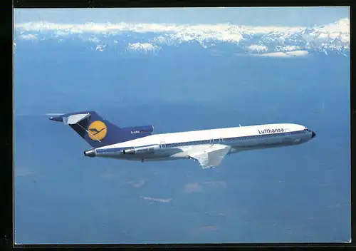 AK Flugzeug Europa Jet B 727 der Lufthansa im Flug