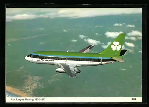 AK Flugzeug Boeing 737-248C der Aer Lingus über den Wolken