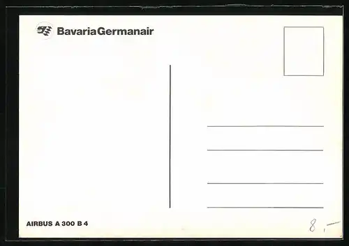 AK Flugzeug Airbus A 300 B4 der Bavaria Germanair über den Bergen